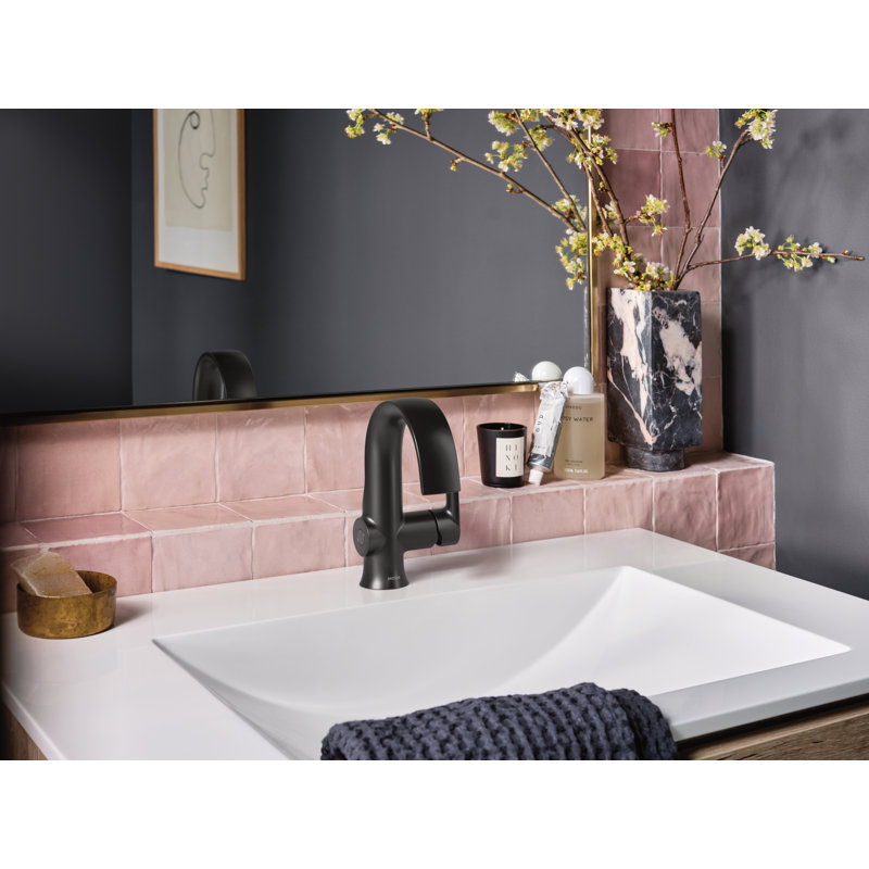 Moen Doux Single Hole Bathroom Faucet with Drain Assembly & Reviews